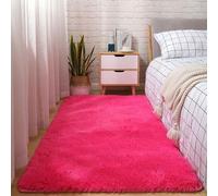 KRXSOBNV, Tapis décoratif de Salon | Longs en Peluche lavables, Doux au Toucher, ne perdant Pas Leurs Poils, denses, idéaux for Le, la Chambre à Coucher, bébé et d'enfant ，Tapis(Rose Red,80 * 120cm)