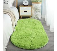 KRXSOBNV, Tapis Shaggy Moelleux à Poils épais Super Doux et Moderne, Ne perdant Pas de lumière, au Toucher Style Minimaliste Luxe for en Peluche Salon ，Tapis(Green,50 * 80cm)