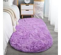KRXSOBNV, Tapis Shaggy Moelleux à Poils épais Super Doux et Moderne, Ne perdant Pas de lumière, au Toucher Style Minimaliste Luxe for en Peluche Salon ，Tapis(Purple,50 * 120cm)