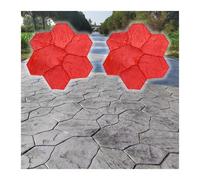 KRXSOBNV, Tapis Souple en Forme de Fleur Pierre, 2 pièces, for Impression Murs et Texture antidérapante, moules béton Prunier, Finitions Motifs estampés DIY,Moules à béton