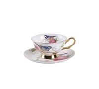 KRXSOBNV Tasses de thé, Tasse à café et soucoupe en porcelaine osseuse(E)