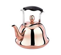KRXSOBNV, Théière avec infuseur, bouilloire sifflante, infuseur à feuilles mobiles, poêle à thé en or Rose, cuisinière à Induction, théière de 2 litres, 2.1 pintes,Bouilloires à thé
