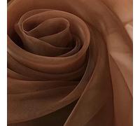 KRXSOBNV, Tissu Organza Pur for la décoration d'événement de Banquet de Danse de fête d'anniversaire de Mariage,Église Eugen.(Dark Coffee)