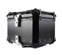 KRXSOBNV, Top Case de Moto 28L 36L 45L 55L 65L 80L 100L, Coffre supérieur de Moto, Bagages, boîte arrière de Moto en Aluminium Robuste,Support de Coffre de Moto(Black,80L)