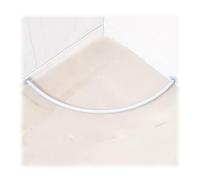 KRXSOBNV, Tringle à Rideau en métal, Tringle à Rideau de Douche Murale, Magasin de vêtements, Salle d'essayage, vestiaire, Piste de Rideau ，Cabine d'essayage(White,120x120cm)