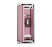 KRXSOBNV, Vestiaire Amovible en métal, Cabine d'essayage détachée avec Rideau d'ombrage, Magasin de vêtements, Dressing ，Cabine d'essayage(C,37.4in)