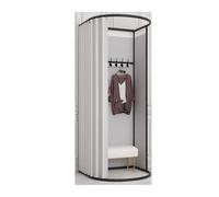 KRXSOBNV, Vestiaire Amovible en métal, Cabine d'essayage détachée avec Rideau d'ombrage, Magasin de vêtements, Dressing ，Cabine d'essayage(E,39.3)