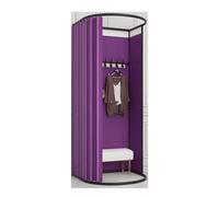 KRXSOBNV, Vestiaire Amovible en métal, Cabine d'essayage détachée avec Rideau d'ombrage, Magasin de vêtements, Dressing ，Cabine d'essayage(F,37.4in)