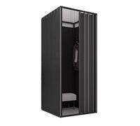 KRXSOBNV, Vestiaire carré en métal avec Rideau d'ombrage, Magasin de vêtements for vestiaire, Center Commercial, Dressing ,Cabine d'essayage(100x85x200cm,C)