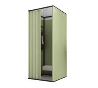 KRXSOBNV, Vestiaire carré Mobile avec Rideau d'ombrage et Dressing, vestiaire Portable Simple en métal ，Cabine d'essayage(A,100X100X200CM)