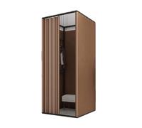 KRXSOBNV, Vestiaire carré Mobile avec Rideau d'ombrage et Dressing, vestiaire Portable Simple en métal ,Cabine d'essayage(G,85X85X200CM)