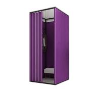 KRXSOBNV, Vestiaire carré Mobile avec Rideau d'ombrage et Dressing, vestiaire Portable Simple en métal ，Cabine d'essayage(E,85X85X200CM)