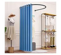 KRXSOBNV, Vestiaire, il Peut déplacer Le présentoir Portable, Tente de confidentialité, Magasin de vêtements, Salle d'essayage, Tige en Forme de U ,Cabine d'essayage(Blue,100x95cm)