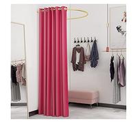 KRXSOBNV, Vestiaire, Magasin de vêtements, Salle d'essayage, Tente d'intimité, vestiaire Portable, présentoir à Tige en Forme de U ,Cabine d'essayage(Rose Red,90x90cm)