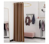 KRXSOBNV, Vestiaire, Magasin de vêtements, Salle d'essayage, Tente d'intimité, vestiaire Portable, présentoir à Tige en Forme de U ,Cabine d'essayage(Brown,90x90cm)