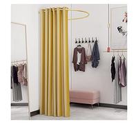 KRXSOBNV, Vestiaire, Magasin de vêtements, Salle d'essayage, Tente d'intimité, vestiaire Portable, présentoir à Tige en Forme de U ,Cabine d'essayage(Yellow,100x100cm)