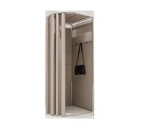 KRXSOBNV, Vestiaire Pliable, Magasin de vêtements temporaire, Salle d'essayage avec Rideau d'ombrage, vestiaire en métal, Dressing Portable ,Cabine d'essayage(F)