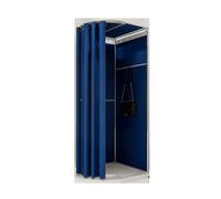 KRXSOBNV, Vestiaire Pliable, Magasin de vêtements temporaire, Salle d'essayage avec Rideau d'ombrage, vestiaire en métal, Dressing Portable ，Cabine d'essayage(D)