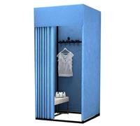 KRXSOBNV, Vestiaire Portable en métal, Salle d'essayage avec Rideau d'ombrage, vestiaire extérieur Simple, Tente d'intimité, vestiaire ，Cabine d'essayage(B,100 * 80cm)