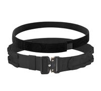 KRYDEX GEAR Ceinture Tactique à Dégagement Rapide - Ceinture de Combat MOLLE 1,75" avec Ceinture Intérieure 1,5" - Découpe Laser (Noir, S)