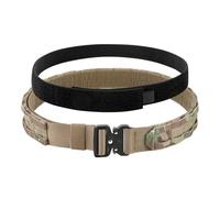 KRYDEX GEAR Ceinture Tactique à Dégagement Rapide - Ceinture de Combat MOLLE 1,75" avec Ceinture Intérieure 1,5" - Découpe Laser (MC, L)