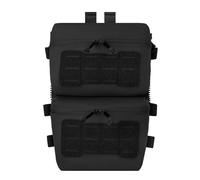 KRYDEX GEAR Sac à dos modulaire avec panneau arrière tactique double poche Assault Zip On pour gilet V5, Noir , 11.5 x 8.25 inches, Tactique