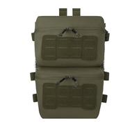KRYDEX GEAR Sac à dos modulaire avec panneau arrière tactique double poche Assault Zip On pour gilet V5, Ranger - Vert, 11.5 x 8.25 inches, Tactique