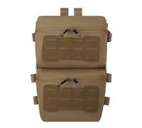 KRYDEX GEAR Sac à dos modulaire avec panneau arrière tactique double poche Assault Zip On pour gilet V5, Marron, 11.5 x 8.25 inches, Tactique