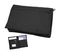 KRYMSON 1 porte-documents noir pour carte d'identité de voiture, sac de rangement pour documents, convient pour portefeuille, carte de stationnement, porte-lunettes de soleil, carte d'identité, stylo,