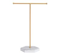 KRYMSON 1 présentoir à bijoux en métal, étagère de rangement pour bijoux, en forme de T, convient pour colliers, bracelets, boucles d'oreilles, bagues, montres, etc