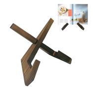 KRYMSON 1 support de livre de cuisine anthracite - Support de livre de cuisine en bois - Étagère stable et portable - Support multifonction