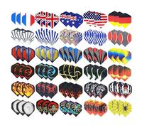 KRYMSON Ailes de fléchettes de 90 pièces, accessoires de fléchettes durables, protection de vol de fléchettes, ailettes interchangeables, ensemble d'ailettes de fléchettes amusantes, kit de vol de
