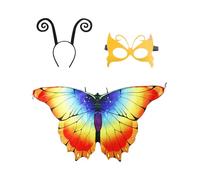 KRYMSON Ailes De Papillon Colorées 3 Pièces - Costume D'Halloween et De Dessin Animé pour Enfants