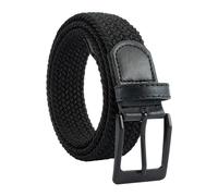 KRYMSON Ceinture Élastique Pour Homme - Réglable Avec Boucle en Métal, Tissée, Pour Loisirs - Convient Aux Hommes, Garçons (105 cm), Noir