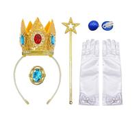 KRYMSON Ensemble d'accessoires de déguisement de princesse pêche Conte de fées pour carnaval, Halloween, Noël, fête et remise de diplôme pour filles Multicolore, multicolore, Taille Unique