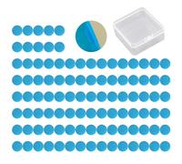 KRYMSON Lot de 100 Plaques de Fer Rondes Magnétiques Autocollantes - Boîte de Rangement Incluse - Patchs de Support pour Téléphone Portable