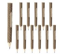KRYMSON Lot de 12 crayons en bois, crayons en bois de forêt, crayons d'écorce, crayons en bois, crayons épais, crayons amusants, cadeaux d'école primaire
