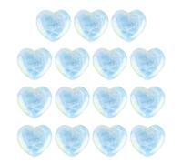 KRYMSON Lot de 15 cristaux de guérison, pierres d'amour, pierres de cœur, cristaux de palmier, ornements en pierre pour soulager le stress, yoga, etc.