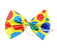 KRYMSON Lot de 2 nœuds papillon de clown - Nœuds jaunes - Accessoires de vêtements - Nœuds papillon de clown autour du cou - Nœuds papillon colorés amusants à pois - 25 x 16 cm - Unisexe - Adulte