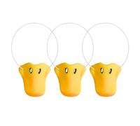 KRYMSON Lot de 3 masques de canard amusants, accessoires pour spectacles masqués (jaune)