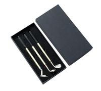 KRYMSON Lot de 3 stylos à bille de golf, stylos à bille uniques, boîte cadeau pour club de golf, stylo à bille en métal de bureau, stylo à bille lisse, cadeaux appropriés pour les hommes.