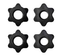KRYMSON Lot de 4 pinces à haltères longues, capuchons à vis hexagonaux, écrous d'ouverture de 25 mm, accessoires de fitness (noir)