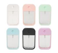 KRYMSON Lot de 6 mini flacons pulvérisateurs de 45 ml, flacons pulvérisateurs en plastique, flacons portables, petits flacons de rangement, flacons de parfum, bouteilles pour cartes