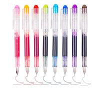 KRYMSON Lot de 8 stylos sans encre, crayons de couleur, pointe fine, séchage rapide, convient pour la calligraphie et la peinture