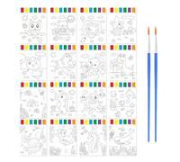 KRYMSON Peinture aquarelle 2 pièces avec 2 stylos, livre d'aquarelle pour tout-petits, aquarelle animale, livre d'eau pour tout-petits, kit de peinture pour tout-petits