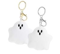 KRYMXAR Lot de 2 figurines fantômes suspendues pour Halloween - Décoration pour chambre d'enfant et fête - Peluche douce comme cadeau