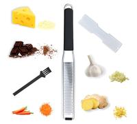 KRYMXAR Râpe à parmesan, râpe à fromage, râpe à citron, râpe pour cuisine, en acier inoxydable avec poignée antidérapante, idéale pour les fromages à pâte dure, les agrumes et le chocolat