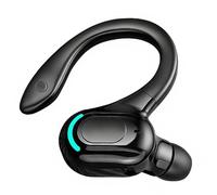 Kryolithm Oreillette Bluetooth sans Fil Mono, Autonomie 20h, V5.2 Kit Main Libre Professionnel avec Micro à ecouteurs de Bruit pour iPhone Android PC, Bureau, Conduite, Sport, oreillette Tour 360°