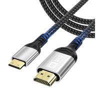 Kryoza Câble Mini HDMI vers HDMI 3M,4K@60Hz Câble Mini HDMI | Câble HDMI vers Mini HDMI Supporte UHD 3D HDR ARC,avec Raspberry Pi Zero Canon Nikon Caméra Tablette Projecteur Caméscopes