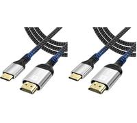 Kryoza Câble Mini HDMI vers HDMI 3M,4K@60Hz Câble Mini HDMI (Lot de 2)